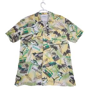 Columbia PFG Fishing Shirt S/P Women's Short Sleeve‎ Florida Deep Sea Hawaiian